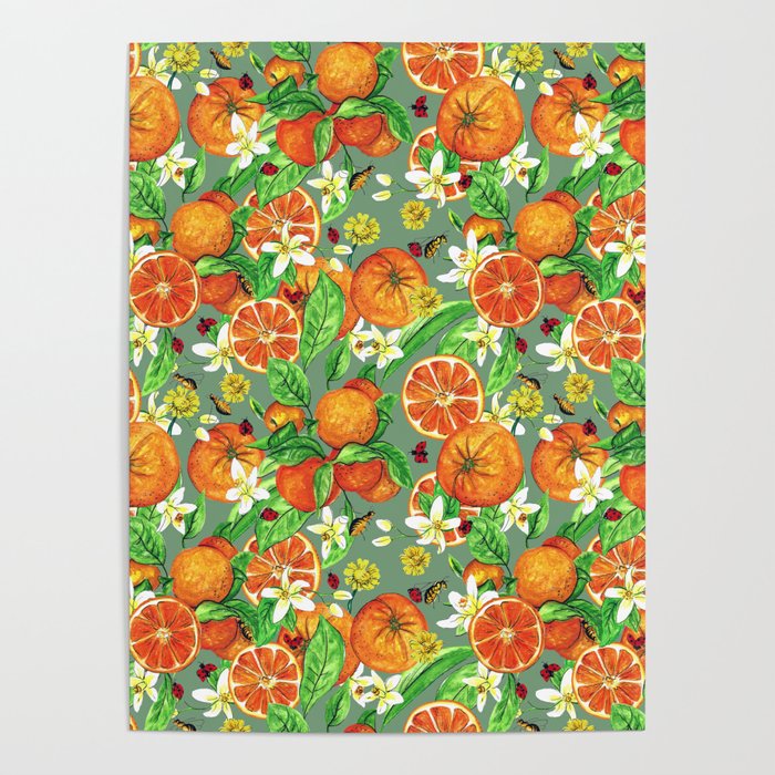 Orange Pattern Poster