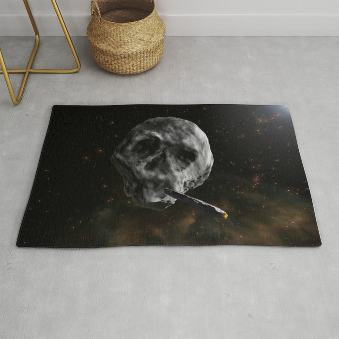 Skull Asteroid with Astro Blunt , Infinite Plane Society Rug