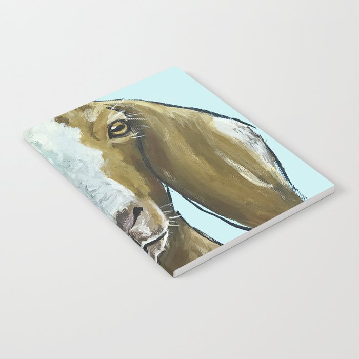 Goat Art Cute Farm Animal Painting Notebook By Leekeller Society6