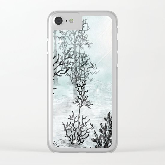 Winter in the woods . Clear iPhone Case