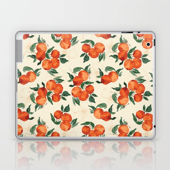 watercolor orange fruits Laptop & iPad Skin