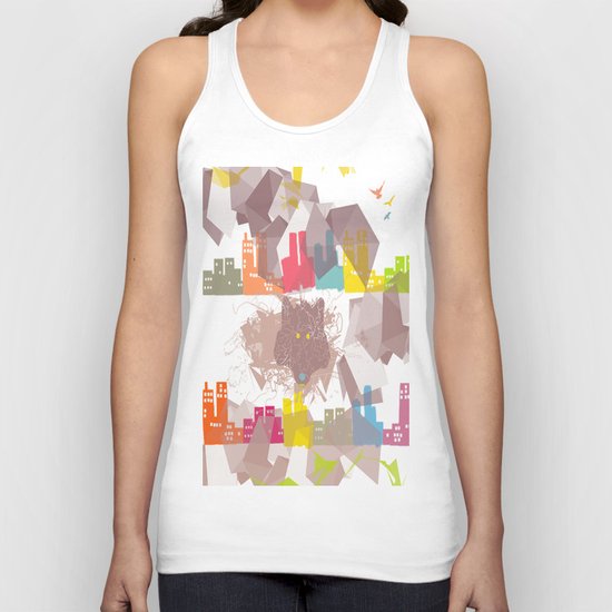 "the wolf in the town" Unisex Tank Top
