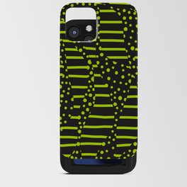 Spots and Stripes 2 - Lime Green iPhone Card Case