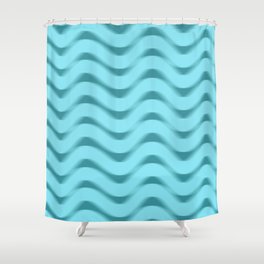 Squiggles in Motion - Blue Shower Curtain