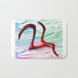UNFORGETTABLE KISS OF VALENTINE'S DAY - MODERN AND ABSTRACT ART OF CALLIGRAPHY KISS Bath Mat