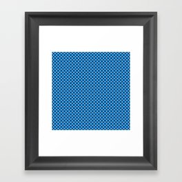 Blue Gingham - 03 Framed Art Print