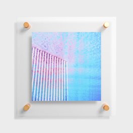 blue and pink skyscraper abstract architecture construction Floating Acrylic Print