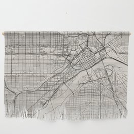 USA Saint Paul City Map Drawing - Black and White Aesthetic Wall Hanging