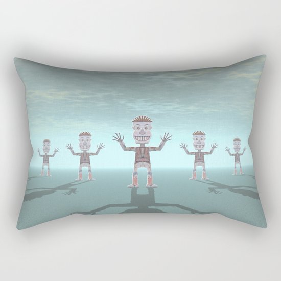 Characters Made of Stone Rectangular Pillow