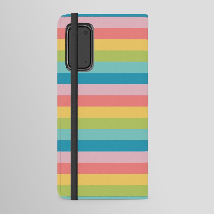 Vibrant Multicolored Stripes Android Wallet Case