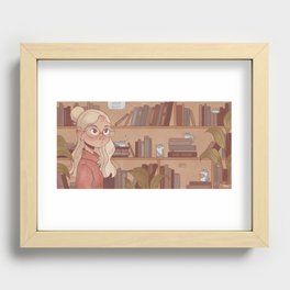 What's going on in the library?  Recessed Framed Print