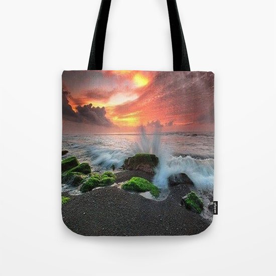 crazy sea Tote Bag