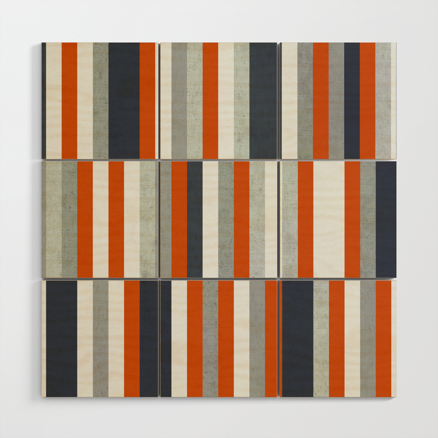 Orange Navy Blue Gray Grey Stripes Abstract Nautical Maritime
