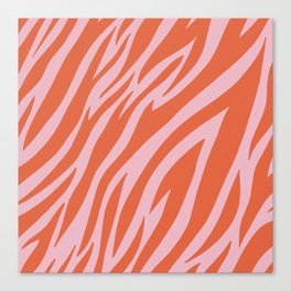 clouds aesthetic print - pink tiger print  Canvas Print