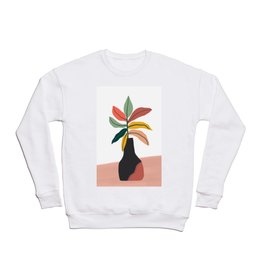 Bright Blooms Crewneck Sweatshirt | Plant, Redplant, Greenplant, Floral, Plantfloral, Coloredpetals, Graphicdesign, Yellowplant, Modernprint 