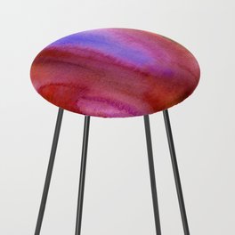 Abstract Watercolor: Lava Lamp (red/purple) Counter Stool