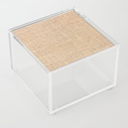 Trompe L'oeil - Tan Burlap Acrylic Box