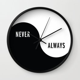 Never Aways - Yin Yang Wall Clock