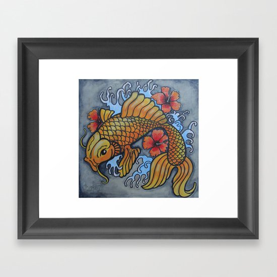 koi fish 02 Framed Art Print