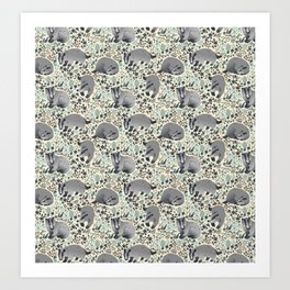Badger pattern Art Print