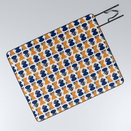 Repeat pattern blue and yellow  Picnic Blanket