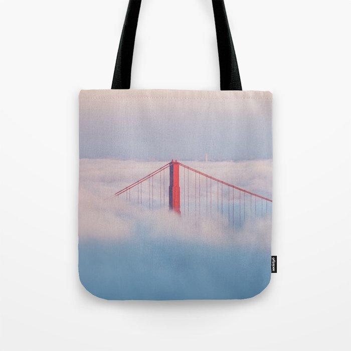 Bridge Tower in Fog 2 Tote Bag