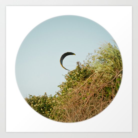 "CREEPING IN" kitesurf . kite . surf Art Print