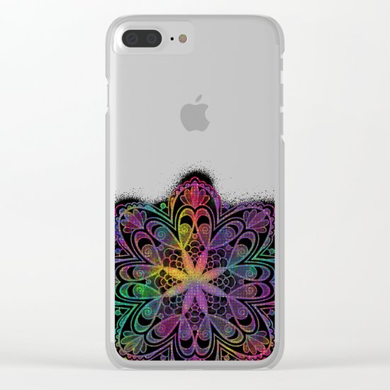 Kaleidoscope Mandala Clear iPhone Case