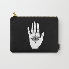 Hamsa Horus Carry-All Pouch | Ink Pen, Hand, Mystical, Curated, Cool, Vintage, Ontrend, Black And White, Hamsa, Stylish 