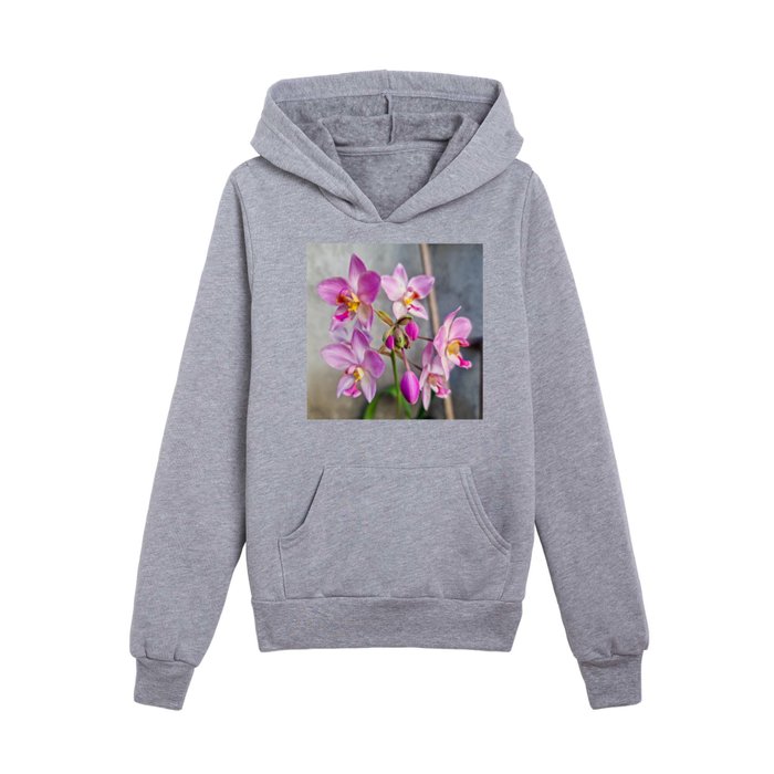 Pink Orchids Kids Pullover Hoodie