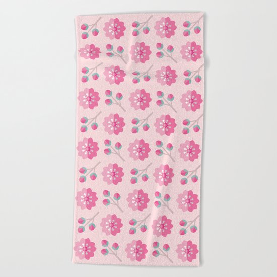 SAKURA CHERRY BLOSSOMS Beach Towel