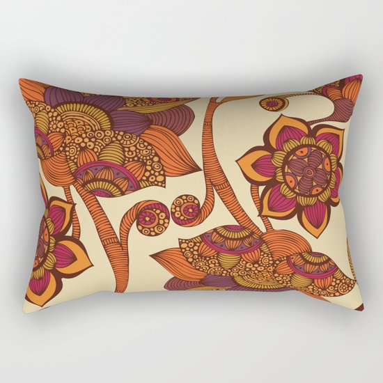 Boho Flowers Rectangular Pillow