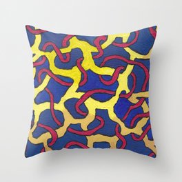 Abstract blue painting  Throw Pillow