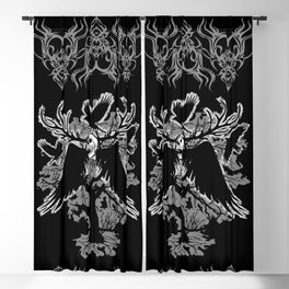 Nightmare Skull and Crows Blackout Curtain