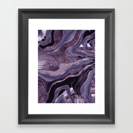 Lavender Mauve Agate Glitter Glam #1 (Faux Glitter) #decor #art #society6 Framed Art Print