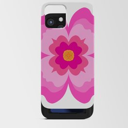 Modern Hot Pink Peony Flower iPhone Card Case