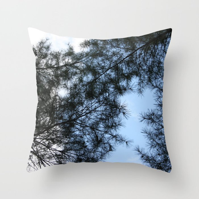 blue lace Throw Pillow