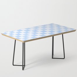 Checked Orb Subtle Warp Check Pattern in Light Blue Coffee Table