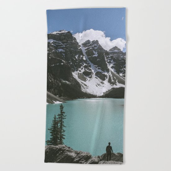 Man and Mountain Beach Towel