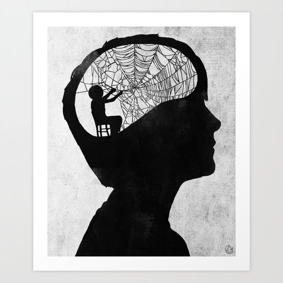 Musarañas (black and white) Art Print