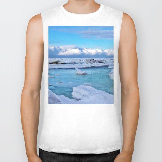 Frozen, and clouds on the Horizon Biker Tank