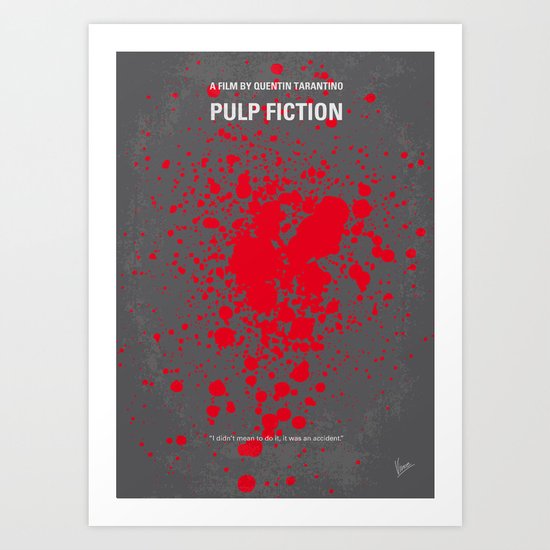 No067 My Pulp Fiction minimal movie poster Art Print