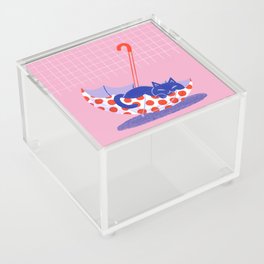 Umbrella Cat Acrylic Box