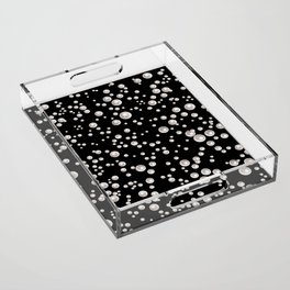 Pearls on Black Acrylic Tray