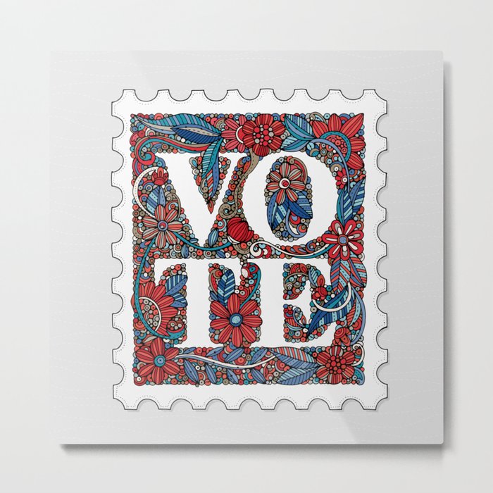Vote Stamp Metal Print