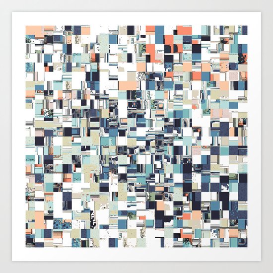 Abstract Jumbled Mosaic Art Print