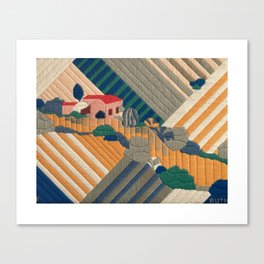 A Country Scene - Needlepoint Canvas Print