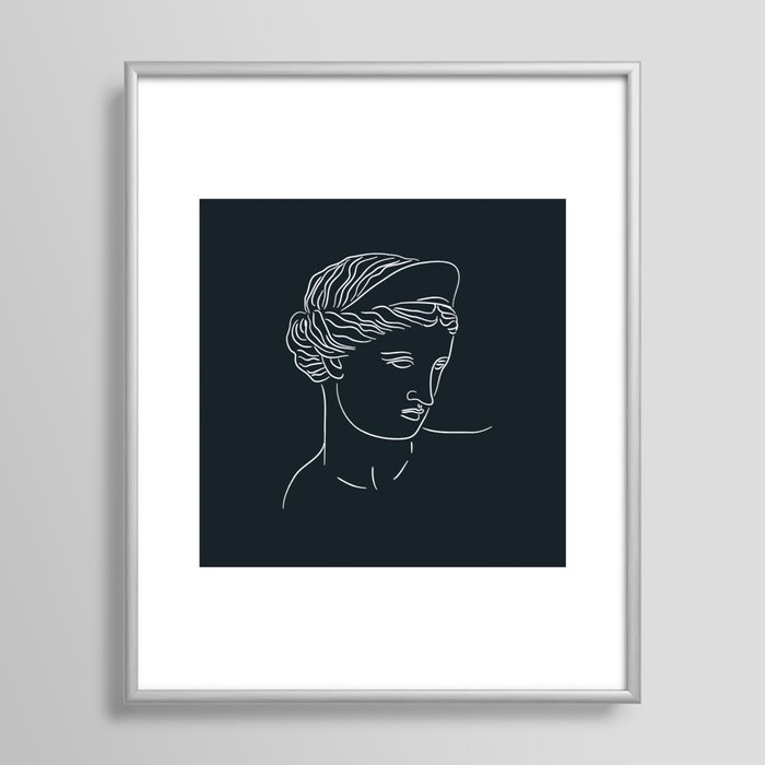 Aphrodite Minimalism Line Art - Dark Academia Inspired Sticker by iliketeas