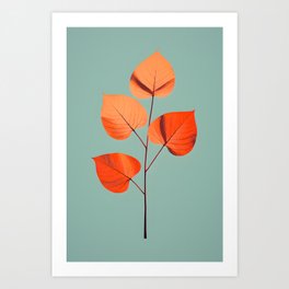 minimal leaves  Art Print