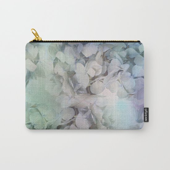 Artistic Hydrangea flowers in soft blue and purple Carry-All Pouch